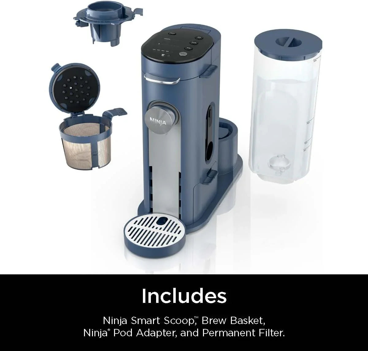 Cafetière mono-tasse Ninja Pods & Grounds, compatible avec les dosettes de café K-Cup