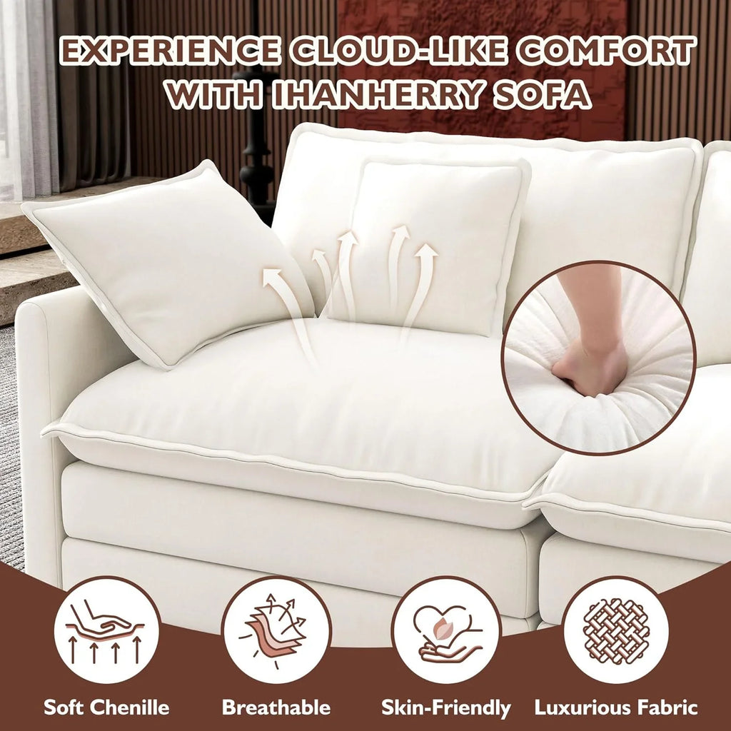 Canapé modulaire moderne en forme de U de 146 pouces d'ihanherry