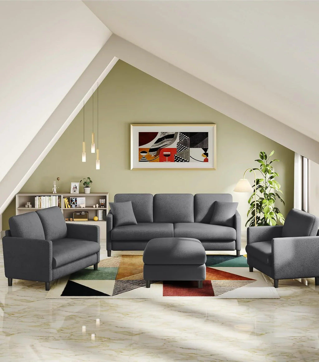 Causeuse de 51 pouces, causeuse confortable en velours côtelé