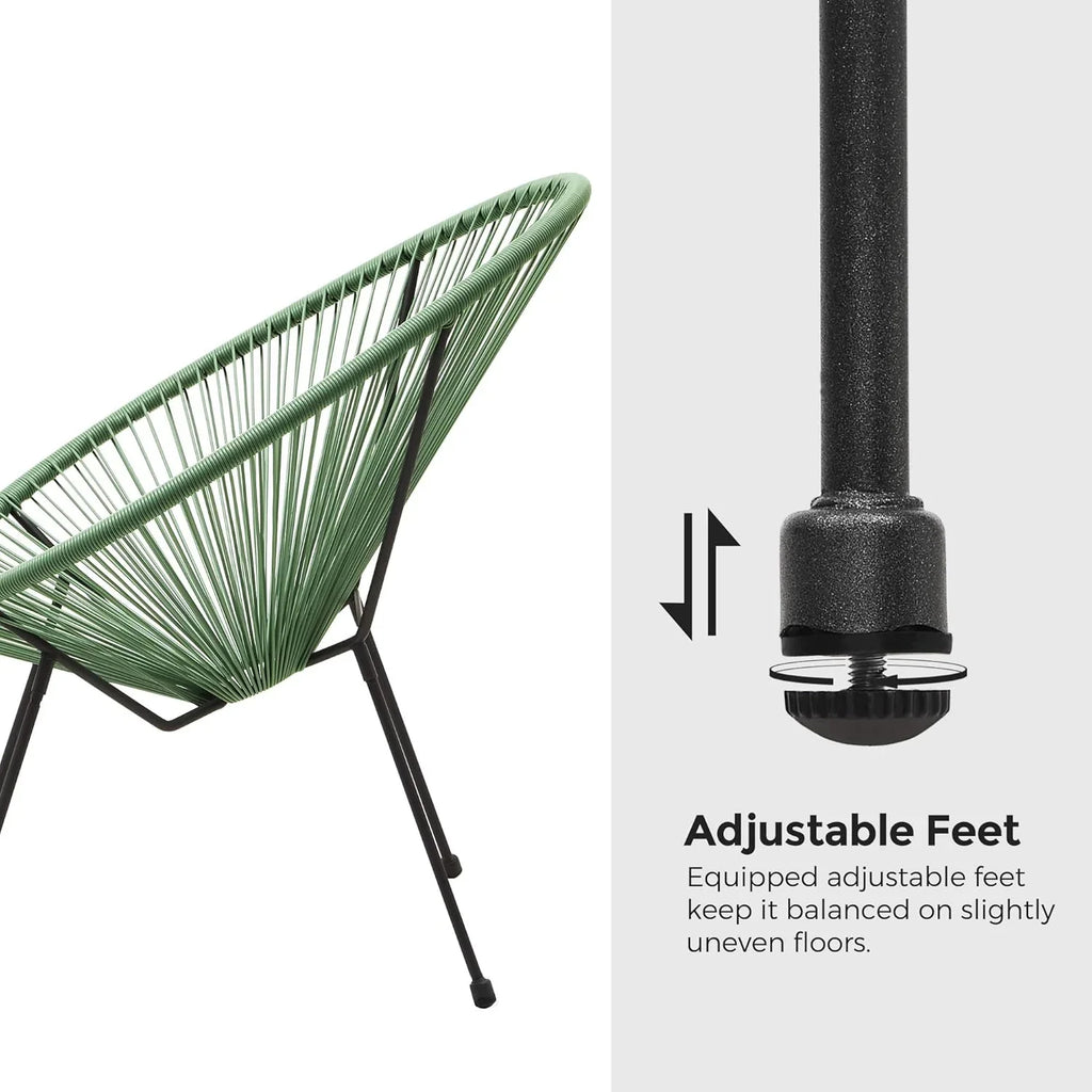 Canapé d'extérieur 2 places avec dossier en rotin synthétique