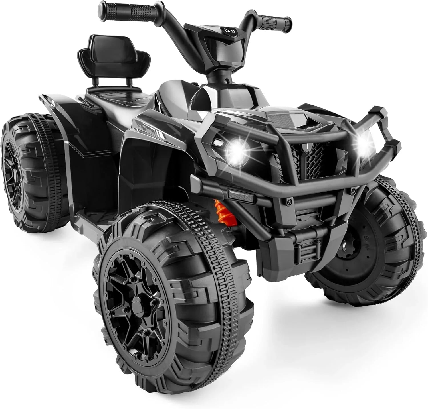 Véhicule tout-terrain électrique 12 V pour enfants, quad à 4 roues avec audio Bluetooth, vitesse maximale de 2,4 mph, pneus à crampons, phares à LED et radio.
