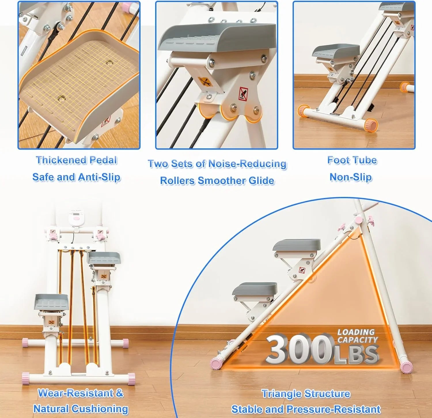 Stepper de gym à domicile, équipement cardio pliable, machine monte-escaliers