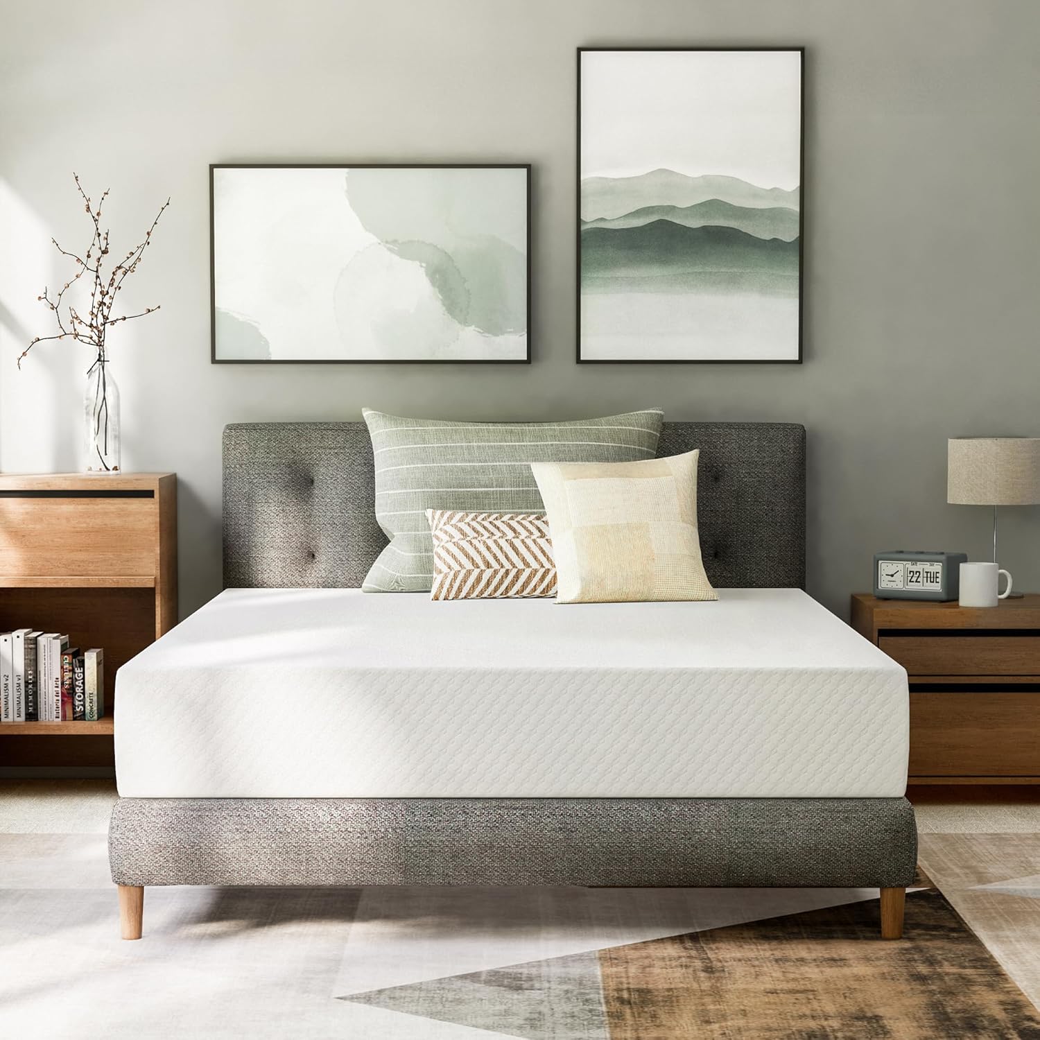 Matelas en mousse à mémoire de forme GAESTE de 8 pouces, entièrement rafraîchissant, matelas dans une boîte