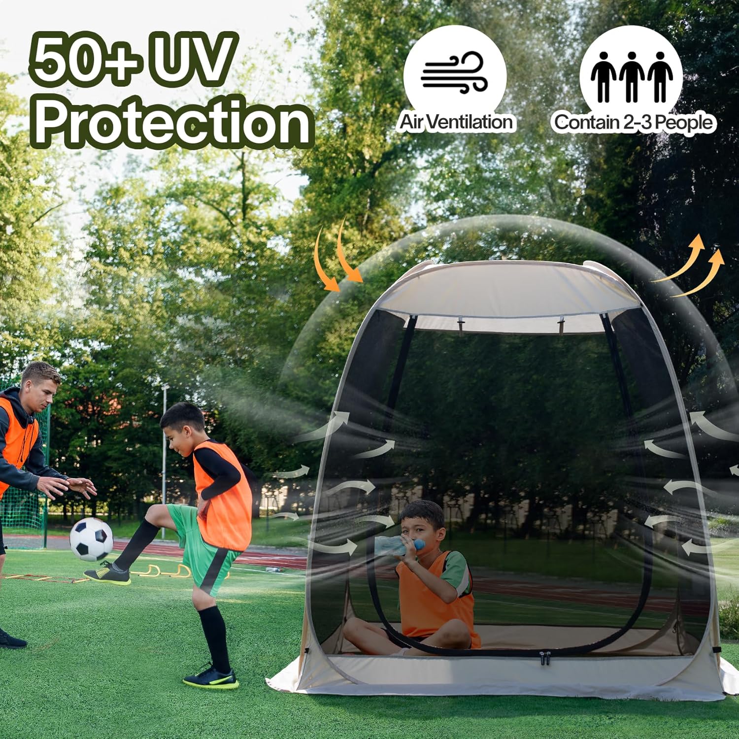 Gazebo Alvantor Screen House, tente à auvent abri igloo escamotable pour 6-10-15 personnes
