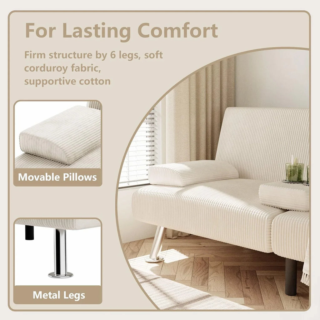 Canapé-lit futon Flamaker Ensemble futon pliant moderne Chaise longue convertible