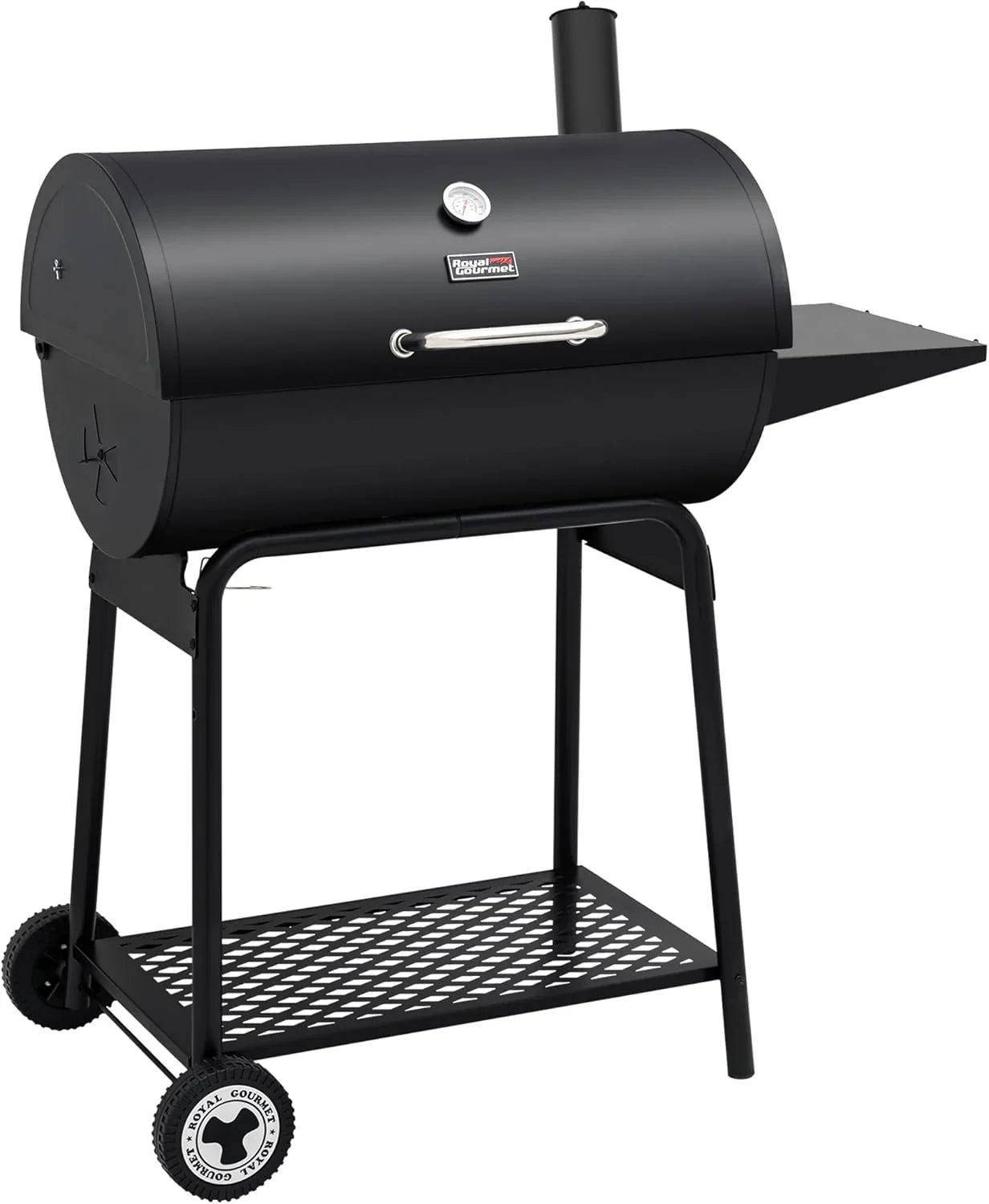 Barbecue au charbon Royal Gourmet CC1830 de 30 pouces avec table d'appoint, barbecue d'extérieur