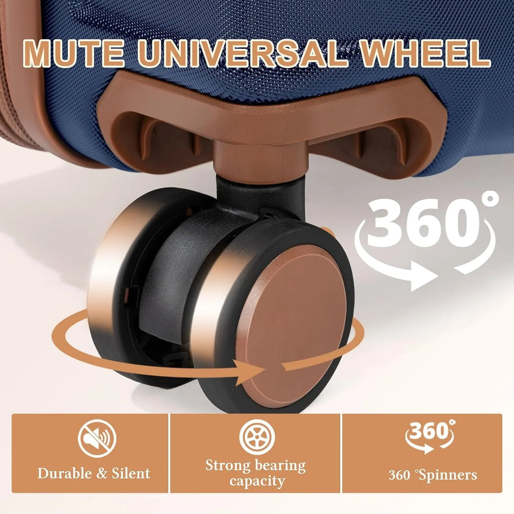 Ensemble de bagages 5 pièces valise extensible 22x14x9 certifié aviation ensemble de voyage étanche durable