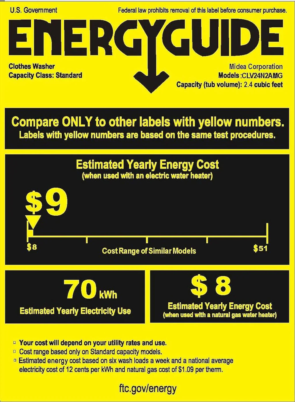 Machine à laver portable Comfee, 0,9 pied cube, avec écran LED et tambour intégré