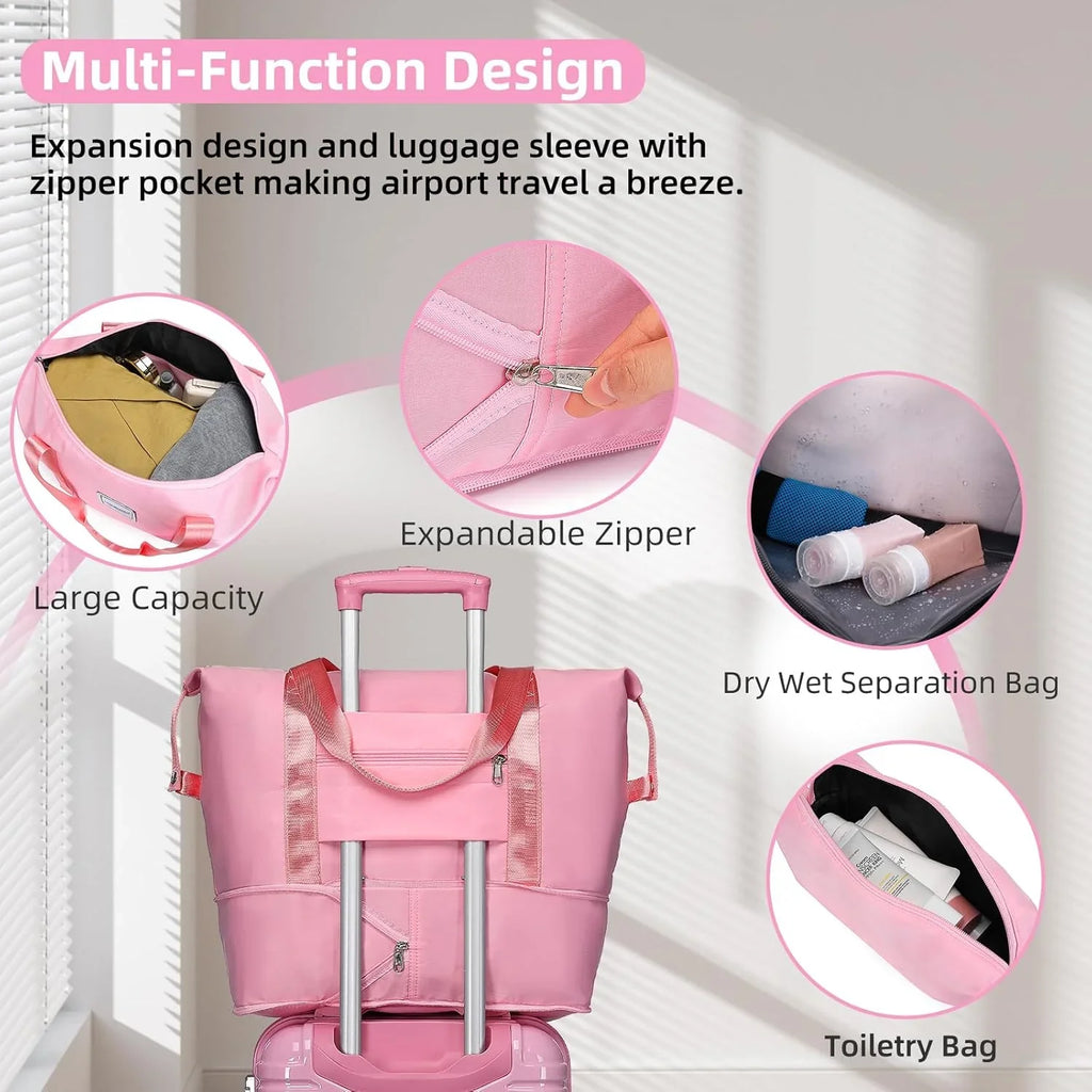 Ensemble de bagages 6 pièces, ensemble de valises rigides extensibles avec roulettes pivotantes, ensemble de bagages à roulettes légers