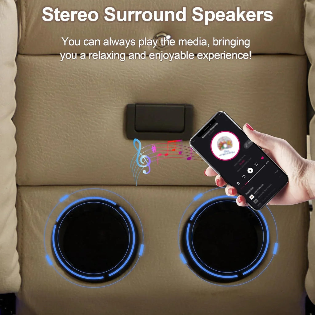 Canapé inclinable électrique TUNYI avec fonctions massage et chauffage, siège home cinéma avec console, canapé inclinable électrique pour camping-car