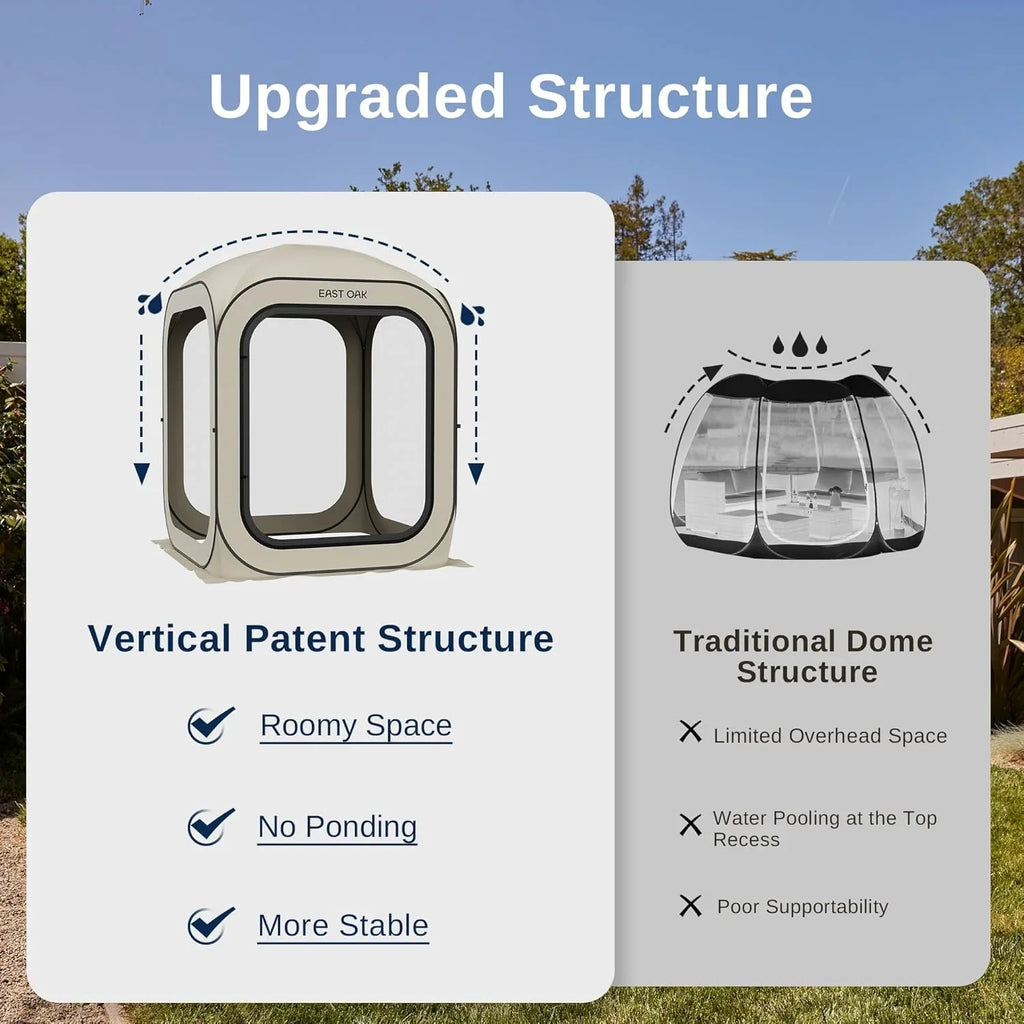 Tente moustiquaire EAST OAK, moustiquaire portable, 3 x 3 m, avec sac de transport