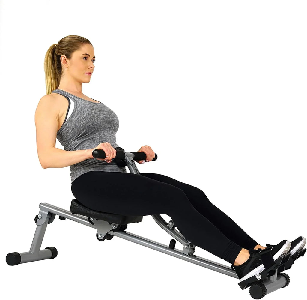 Rameur compact réglable Sunny Health & Fitness avec 12 niveaux de résistance