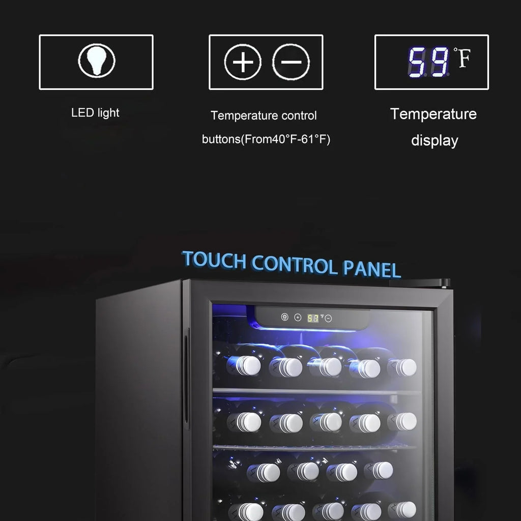 Refroidisseur à vin Antarctic Star 26 bouteilles 130 canettes Réfrigérateur à boissons Mini refroidisseur à vin