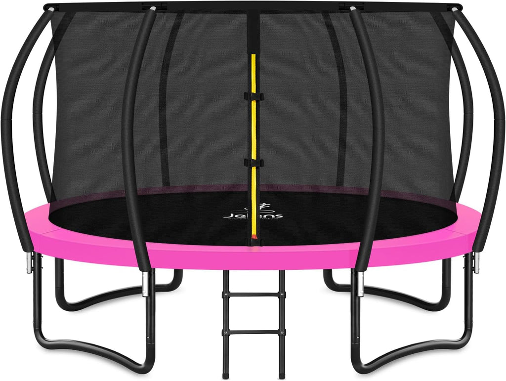 Trampoline Trampoline de loisirs avec filet de clôture et échelle, trampoline d'extérieur antirouille pour enfants et adultes