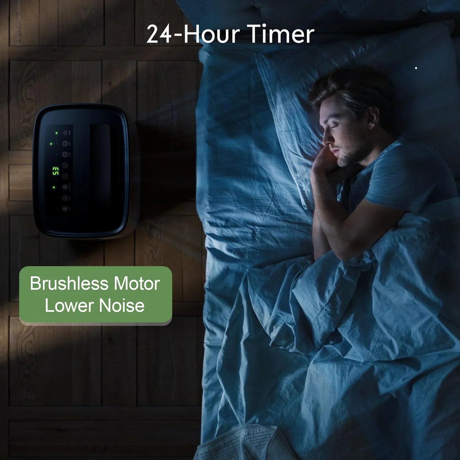 Déshumidificateur Waykar de 2 000 pi² pour la maison et les sous-sols, avec drainage automatique ou manuel, réservoir d'eau de 0,66 gallon