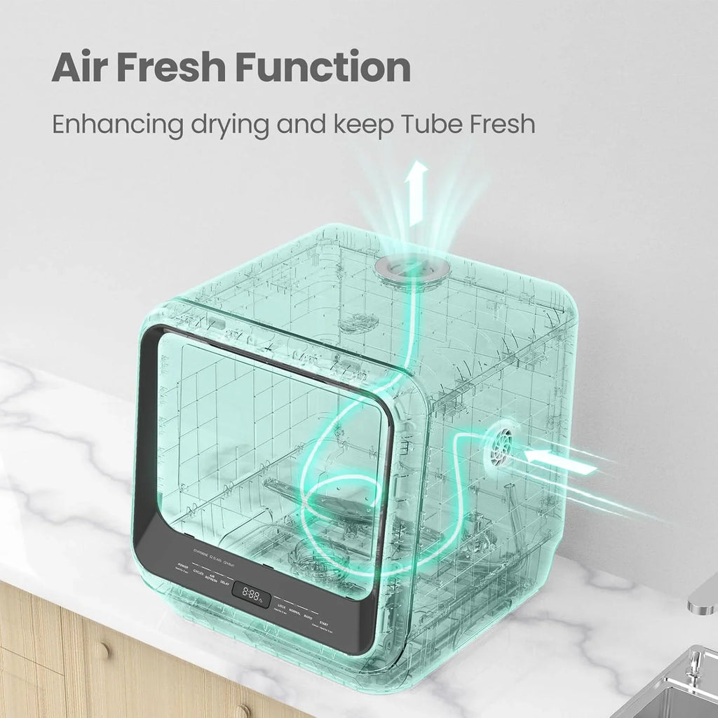 Lave-vaisselle portable de comptoir COMFEE avec réservoir d'eau intégré de 5 L