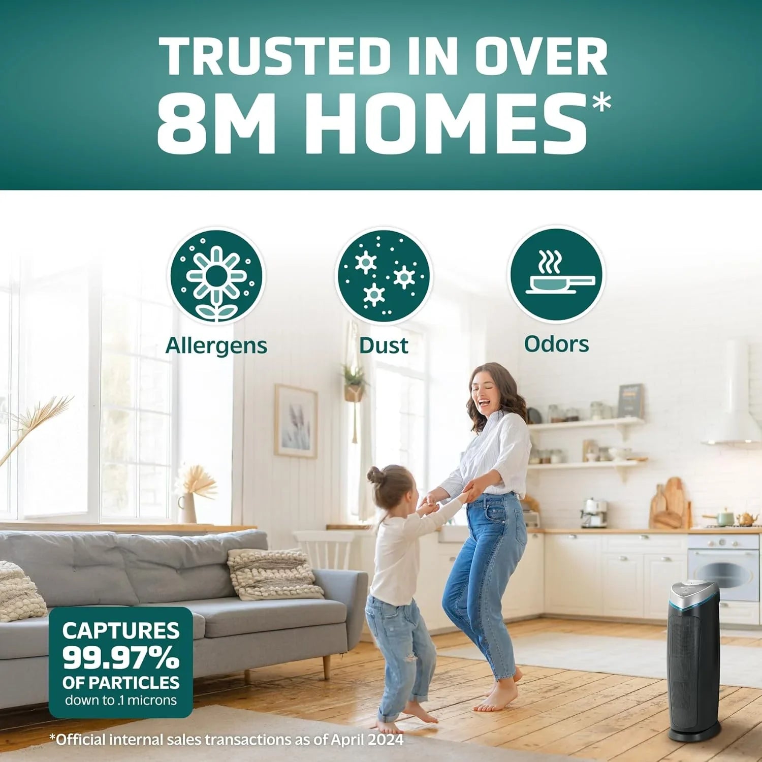 Purificateur d'air domestique avec filtre HEPA pur