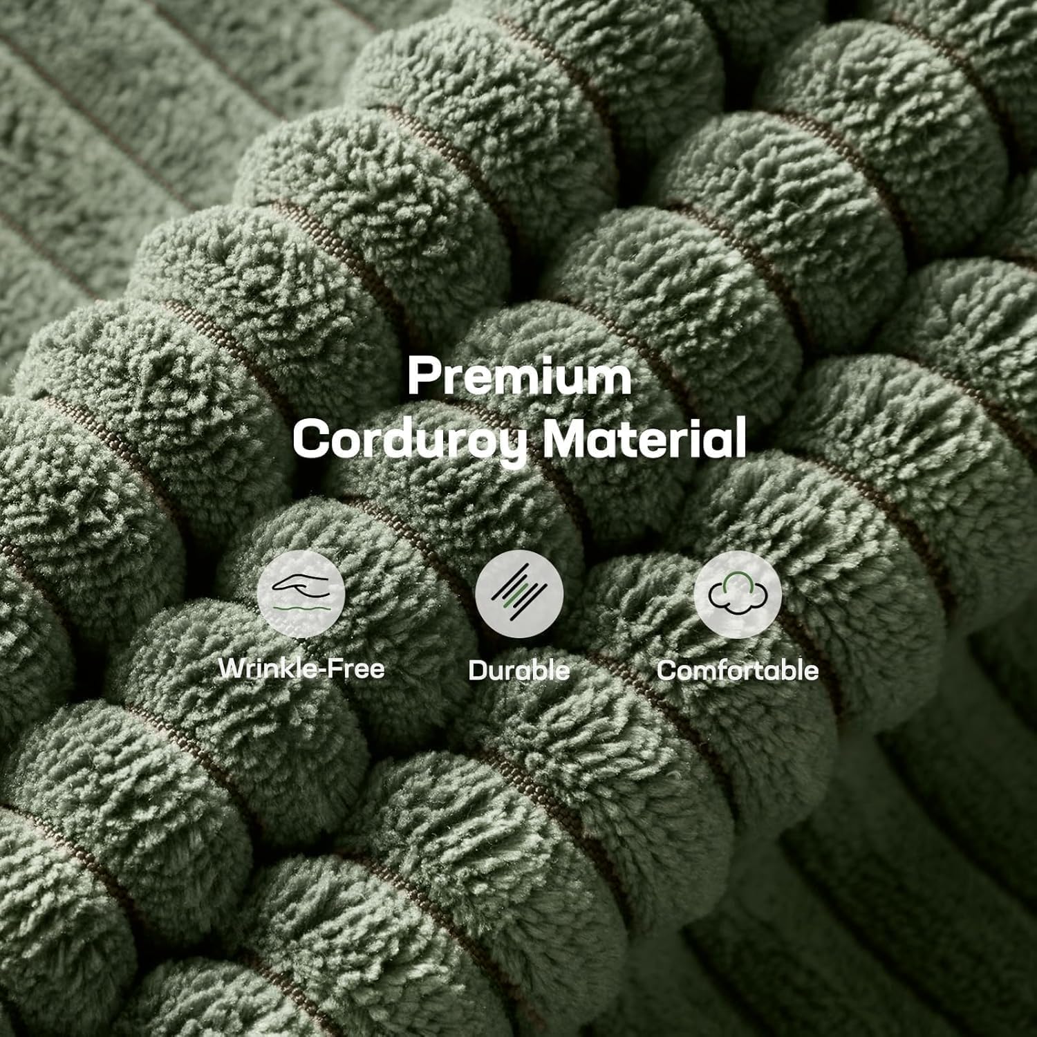 Canapé-lit futon, canapé futon avec dossier et accoudoirs réglables, convertible en petit canapé-lit causeuse en velours côtelé vert