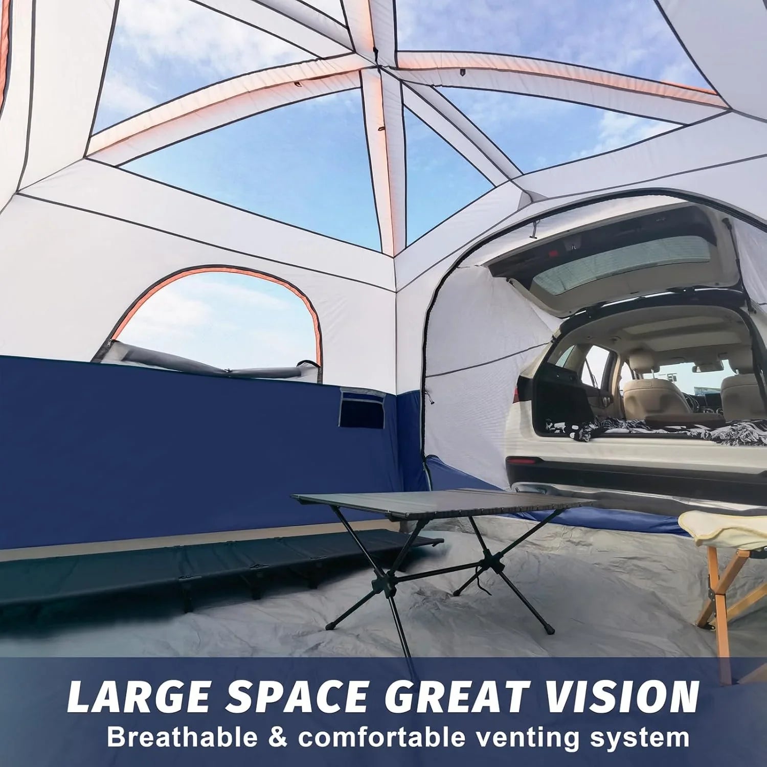 Tente de camping pour SUV, tente de hayon pour SUV 6 personnes - Facile à installer