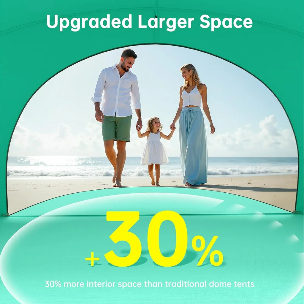 Parasol de plage, tente pare-soleil de plage avec protection UV UPF50+