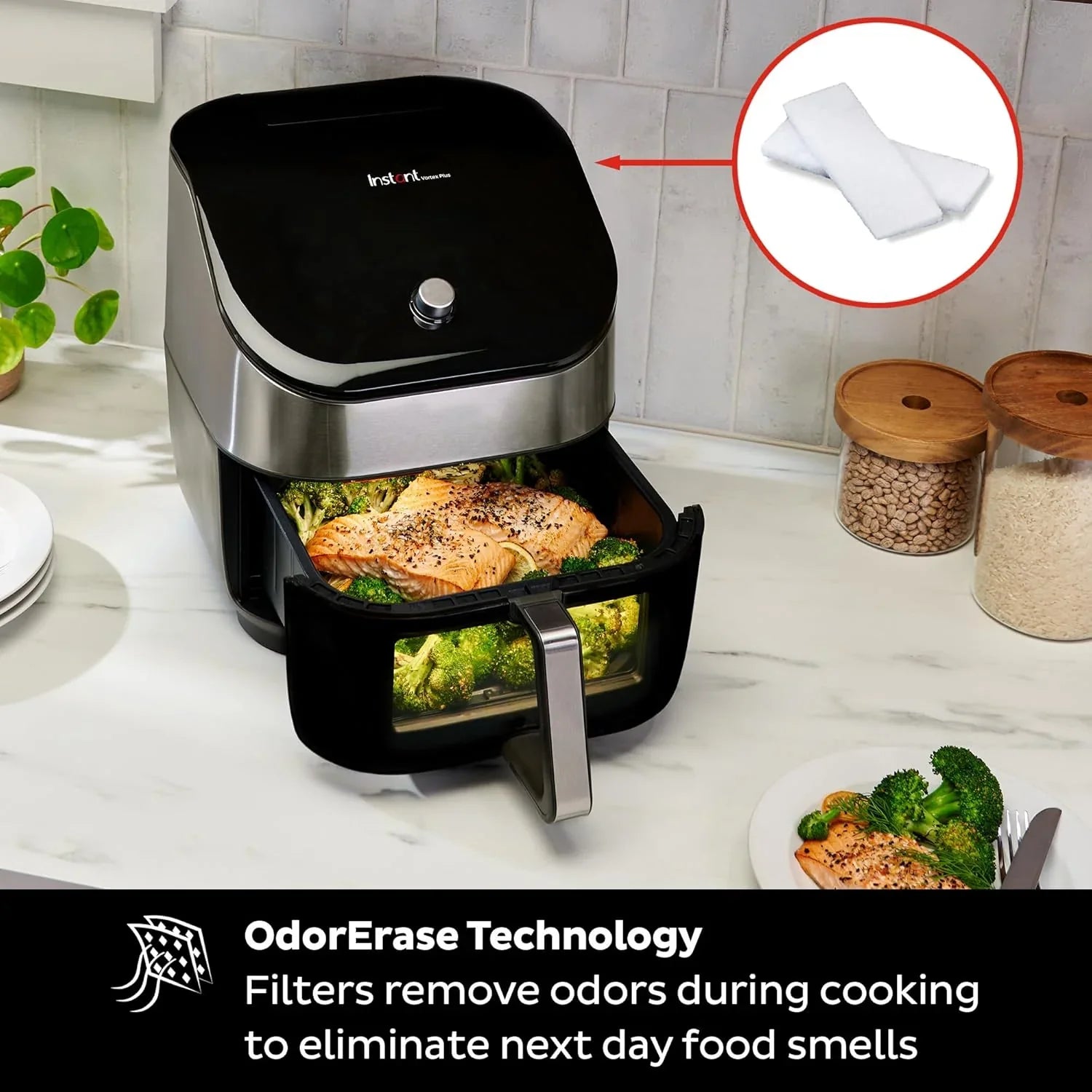 Friteuse à air Instant Pot Vortex Plus 6QT avec technologie d'élimination des odeurs, fonction 6 en 1