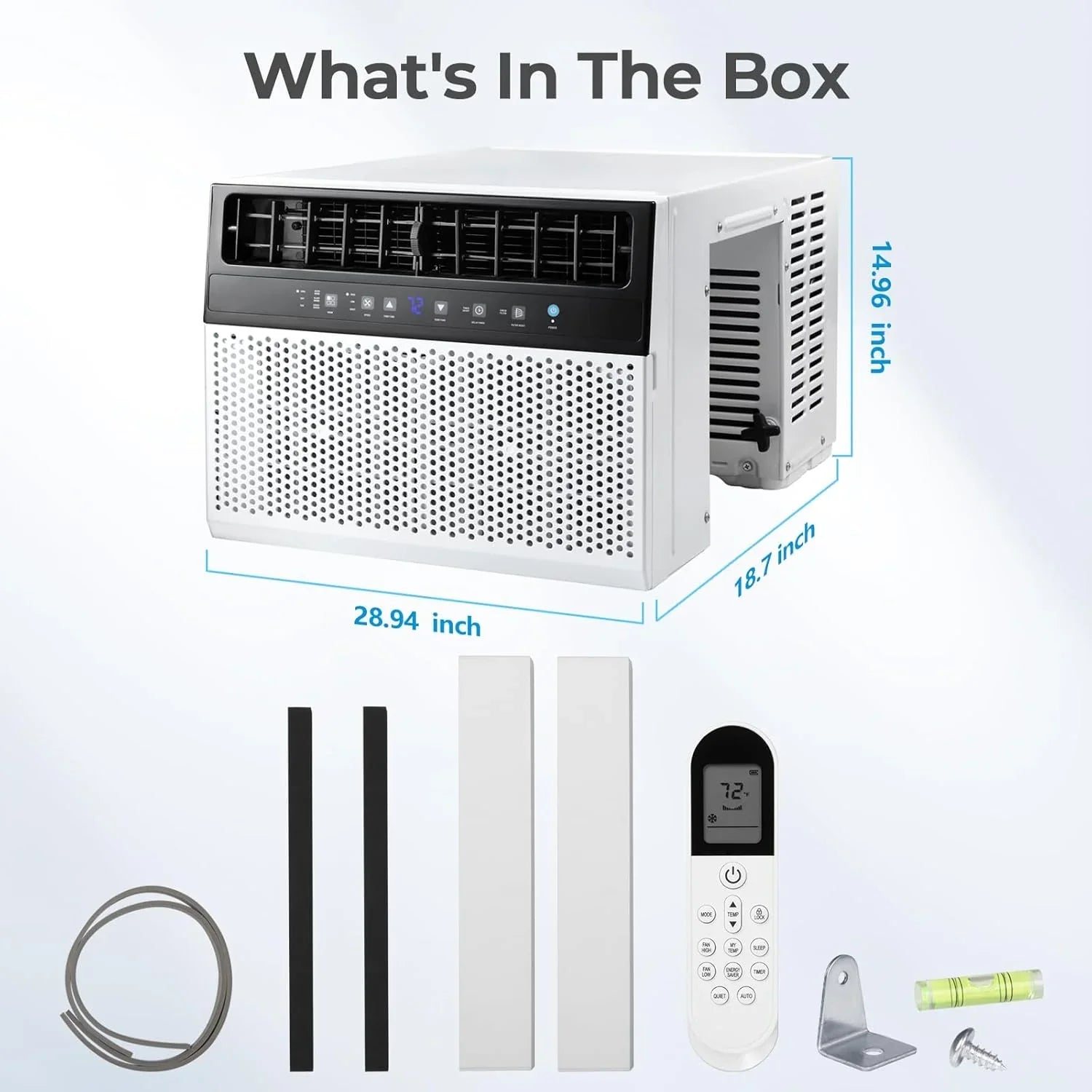 Climatiseur de fenêtre en U, 12 000 BTU, refroidit jusqu'à 550 pi², 6 modes