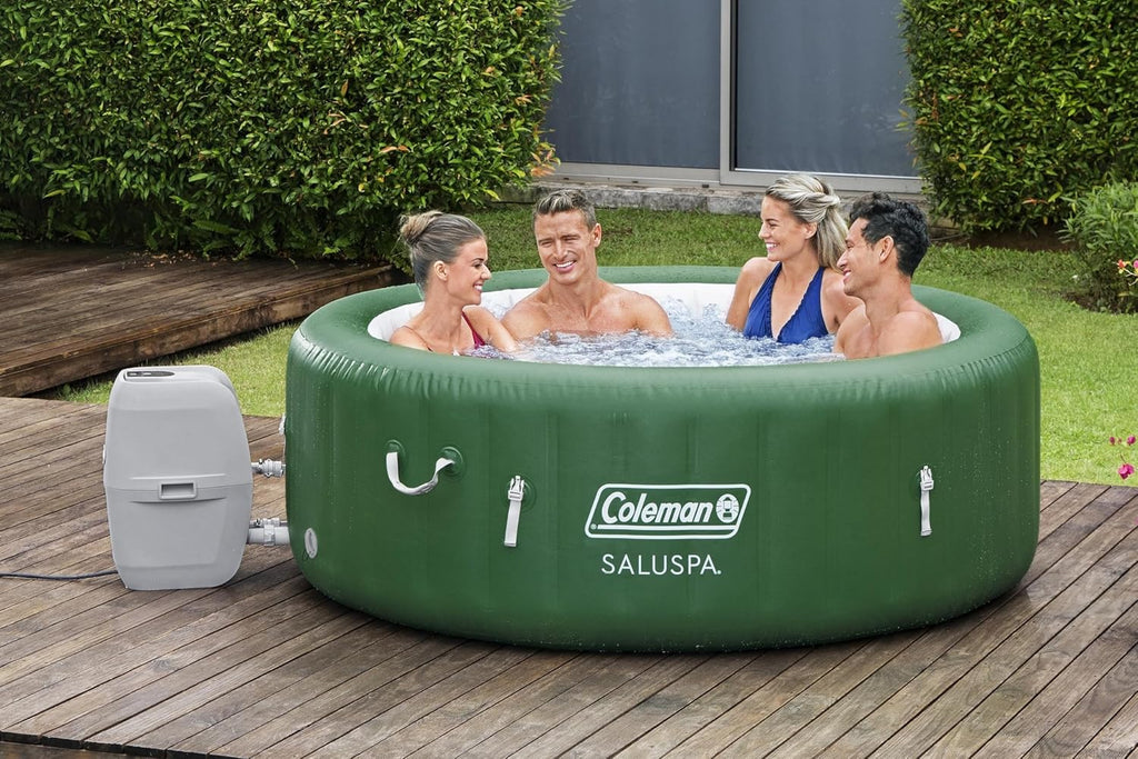 Spa gonflable d'extérieur Bestway Palm Springs EnergySense Smart AirJet Plus pour 4 à 6 personnes avec 140 AirJets et couverture isolante