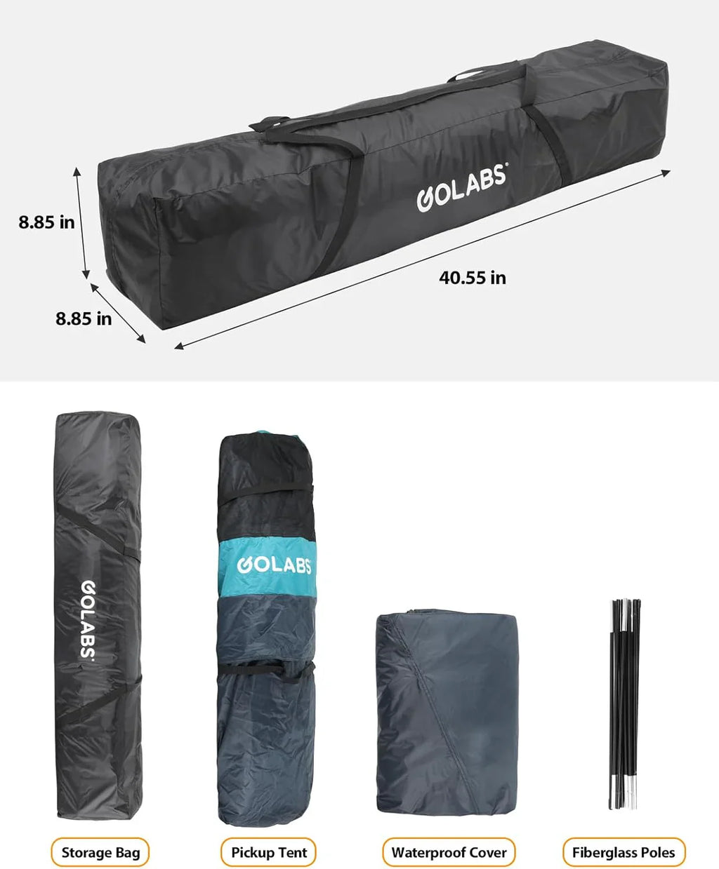 Tente de lit portable pour camion avec housse de pluie supplémentaire pour le camping et les activités de plein air