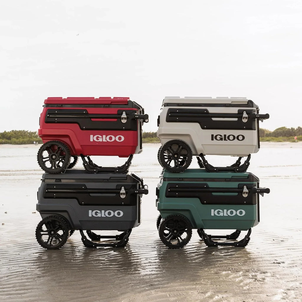 Glacière à roulettes de 70 pintes, glacière isotherme à coque rigide