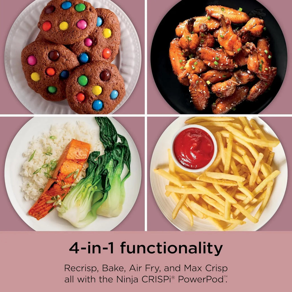 Ninja Crispi Friteuse à air portative en verre 4-en-1