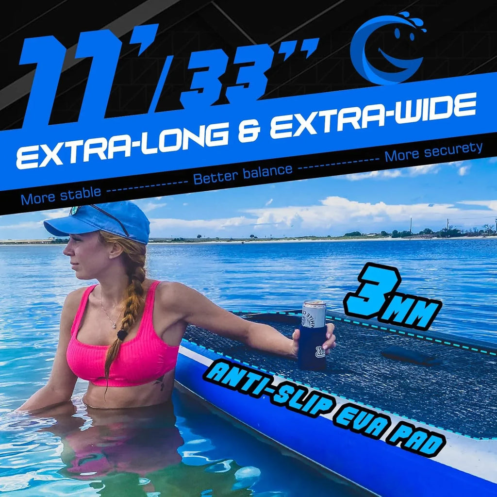 FunWater Stand Up Paddle Board Planche de paddle gonflable ultralégère avec accessoires SUP