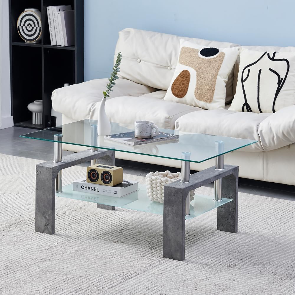 Table basse rectangulaire de salon, table basse d'appoint moderne