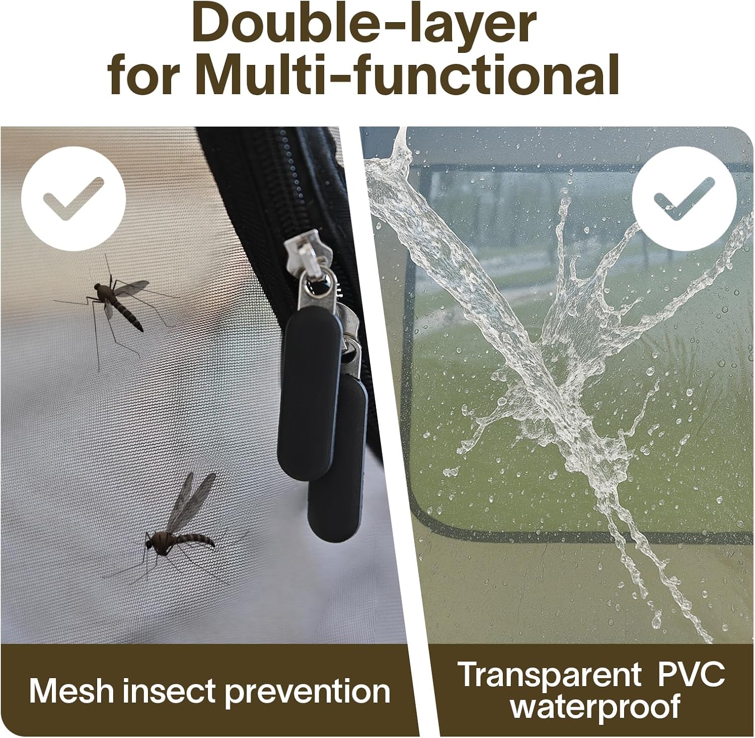 Gazebo à écran, peut accueillir 6 à 10 à 15 personnes Tente à baldaquin de style igloo avec moustiquaire sur les côtés Parfait pour le jardin, la terrasse, l'arrière-cour