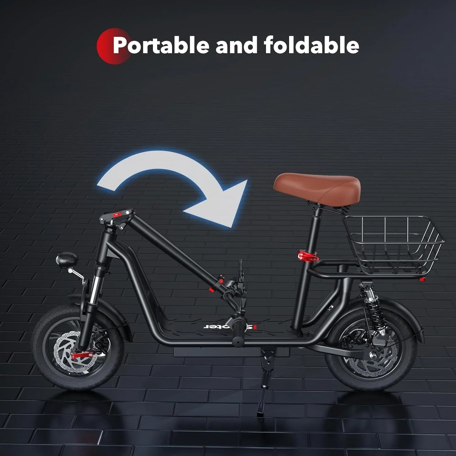 Trottinette électrique iScooter avec siège, autonomie de 60/34 km, vitesse de pointe de 45/39/25 km/h, double suspension avec panier