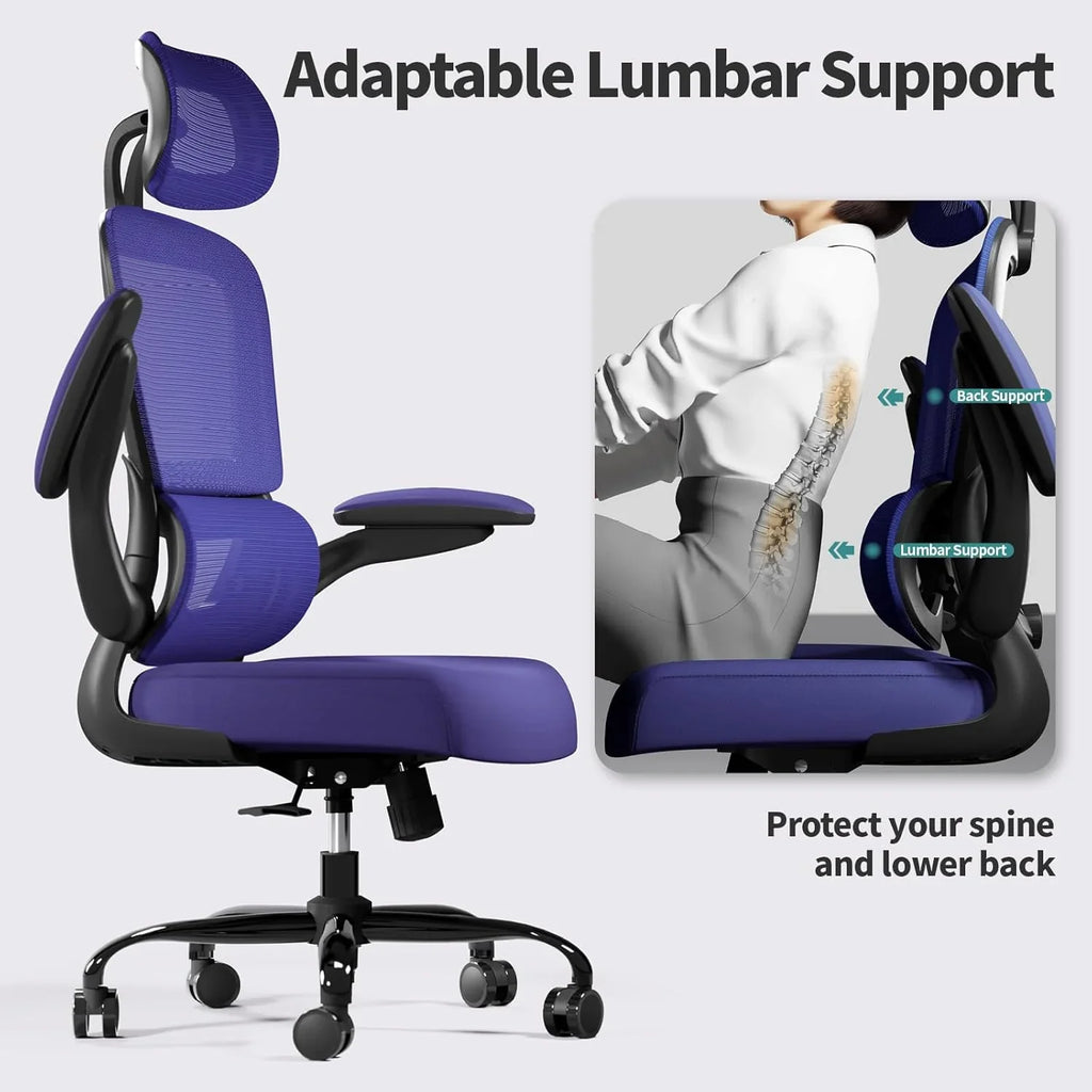 Chaise de bureau ergonomique TRALT, 150 kg, chaise de jeu à domicile avec roulettes