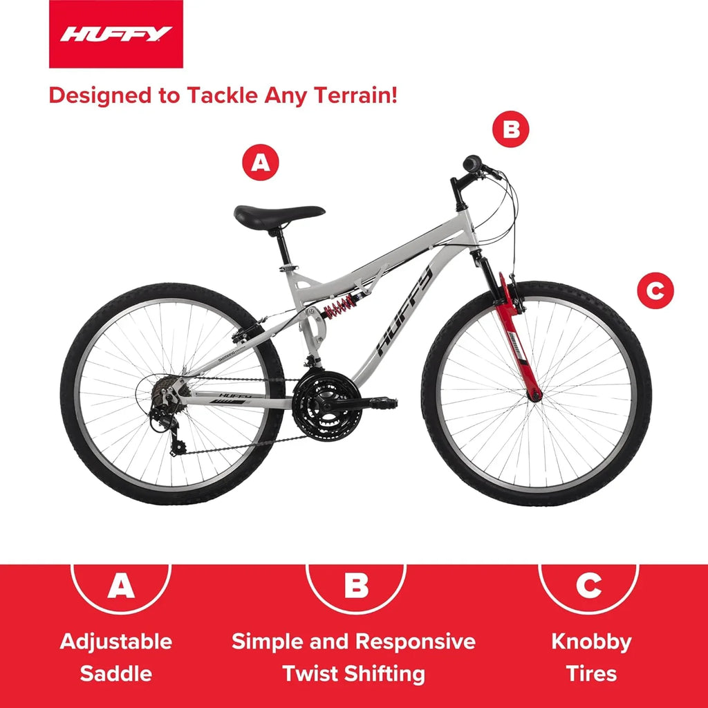 VTT semi-rigide Huffy Stone Mountain, pour garçons/filles/hommes/femmes, tailles 20"/24"/26"