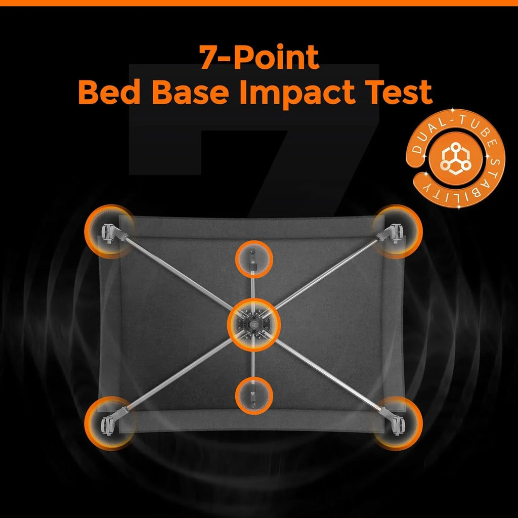 Parc pour bébé Pamo Babe - Le cadre en acier robuste offre un espace de couchage sûr et un berceau portable
