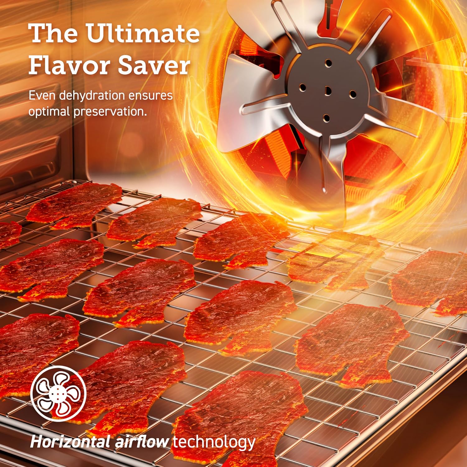 Déshydrateur alimentaire COSORI, plus grand que 7 plateaux avec un grand espace de séchage de 6,5 pouces, puissance de 600 W, gain de temps supérieur à 480 W, déshydrateur à 74 °C