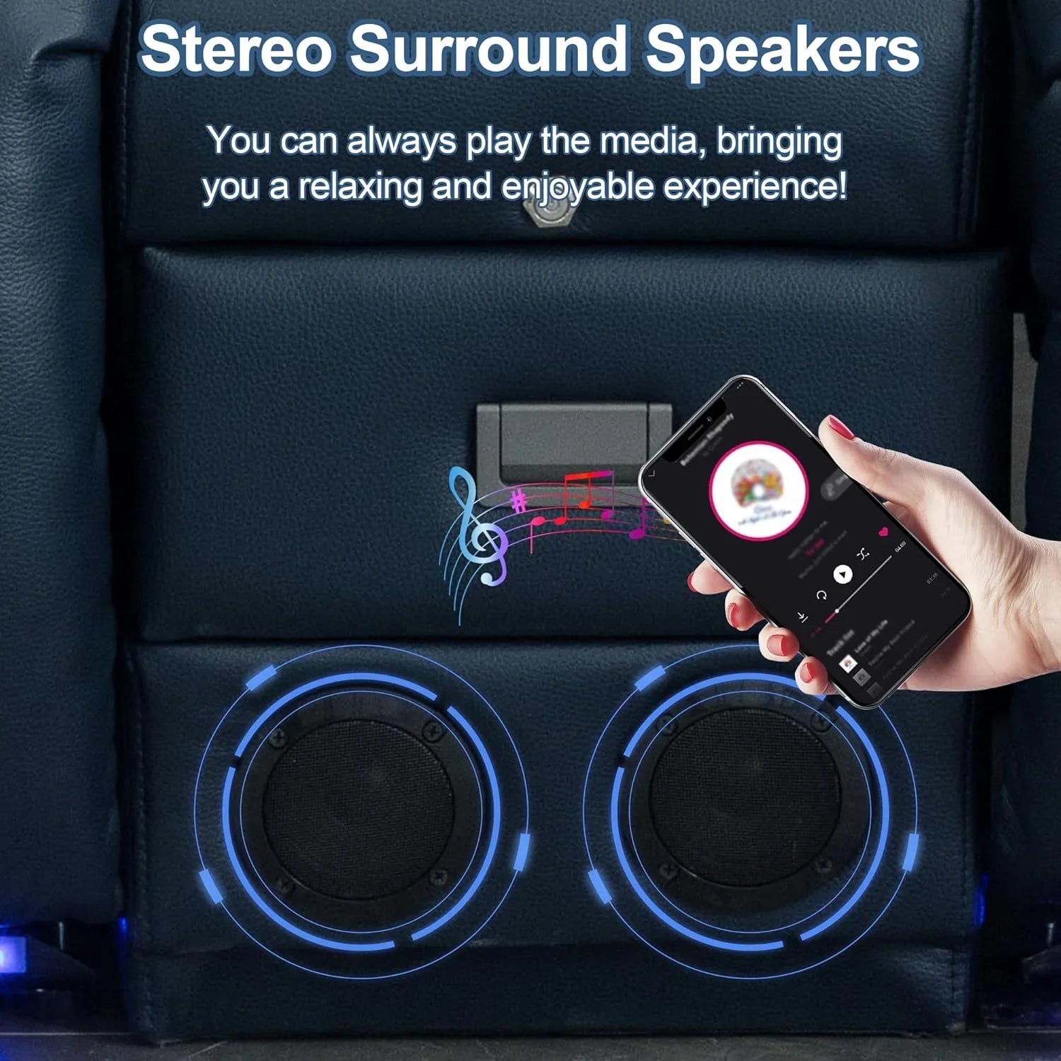 Canapé inclinable électrique TUNYI avec fonctions massage et chauffage, siège home cinéma avec console, canapé inclinable électrique pour camping-car