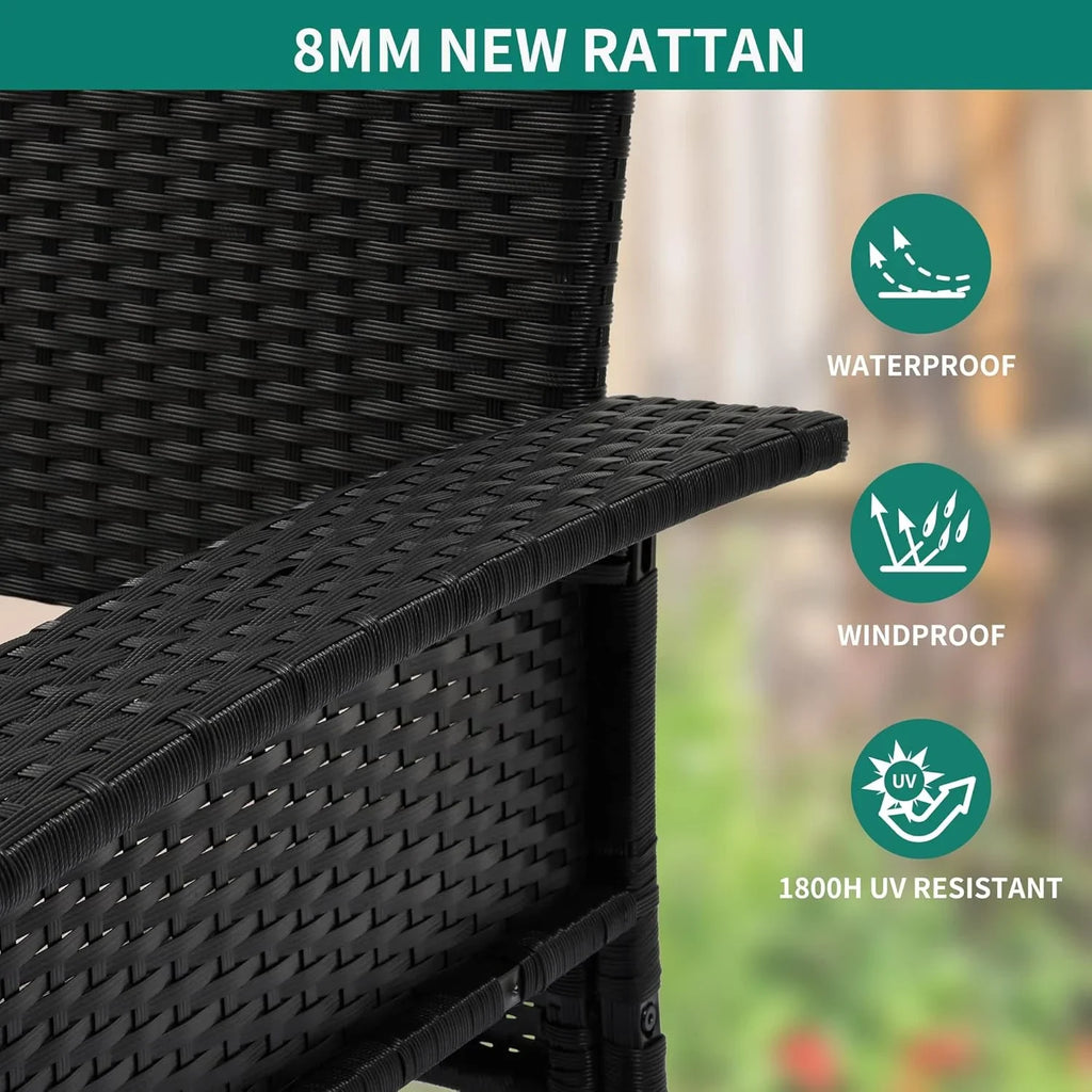 YITAHOME Balancelle suspendue pour porche, 3 places, banc d'extérieur en osier