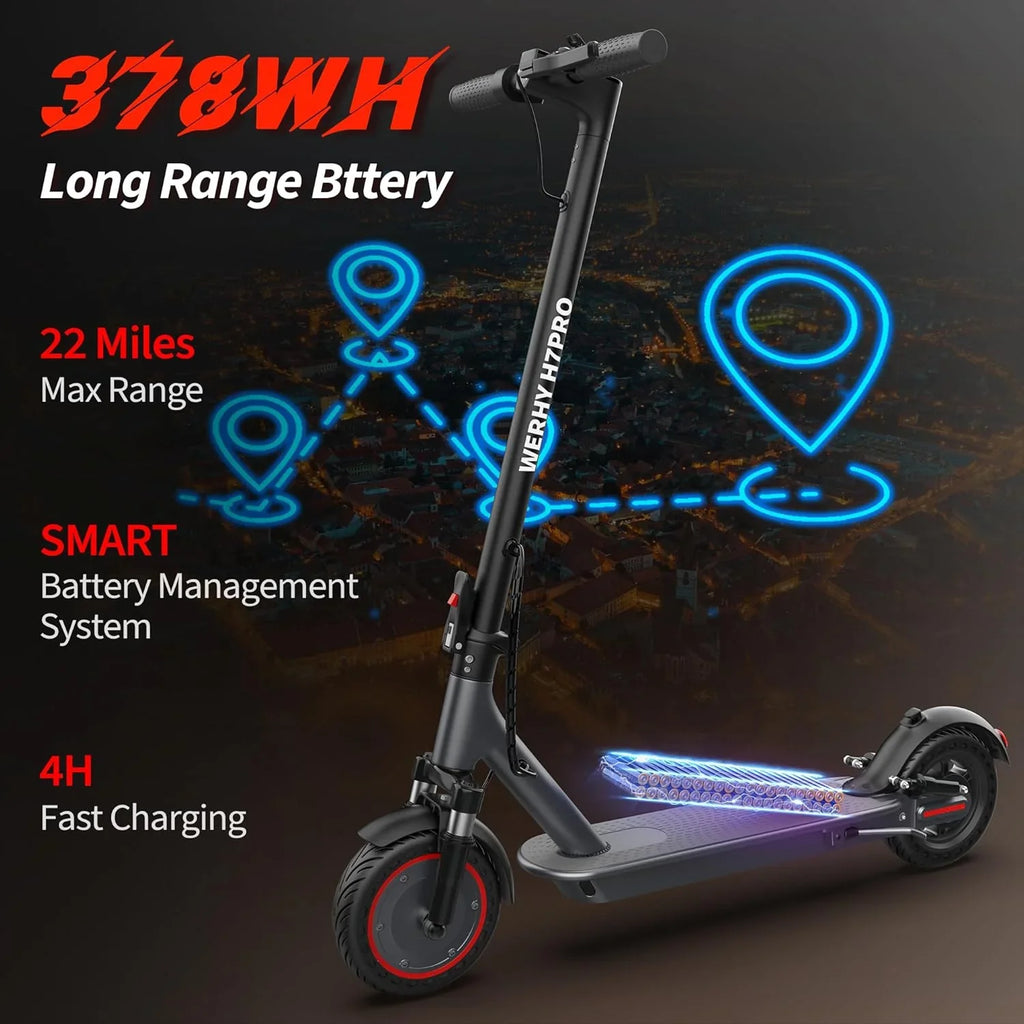 Trottinette électrique, moteur 350W/500W, vitesse maximale 19/22 mph