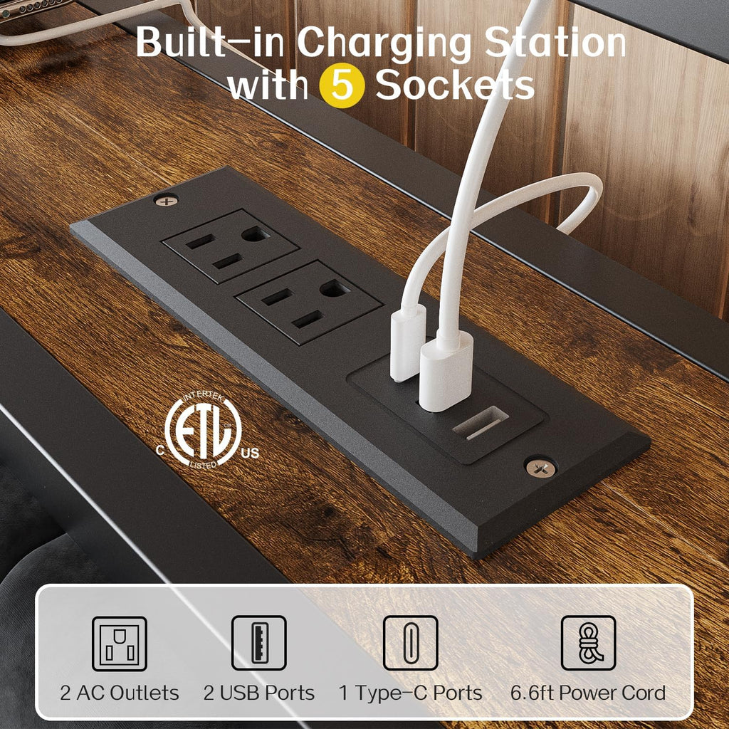 Cadre de lit simple OLEVS avec tête de lit et station de charge de type C