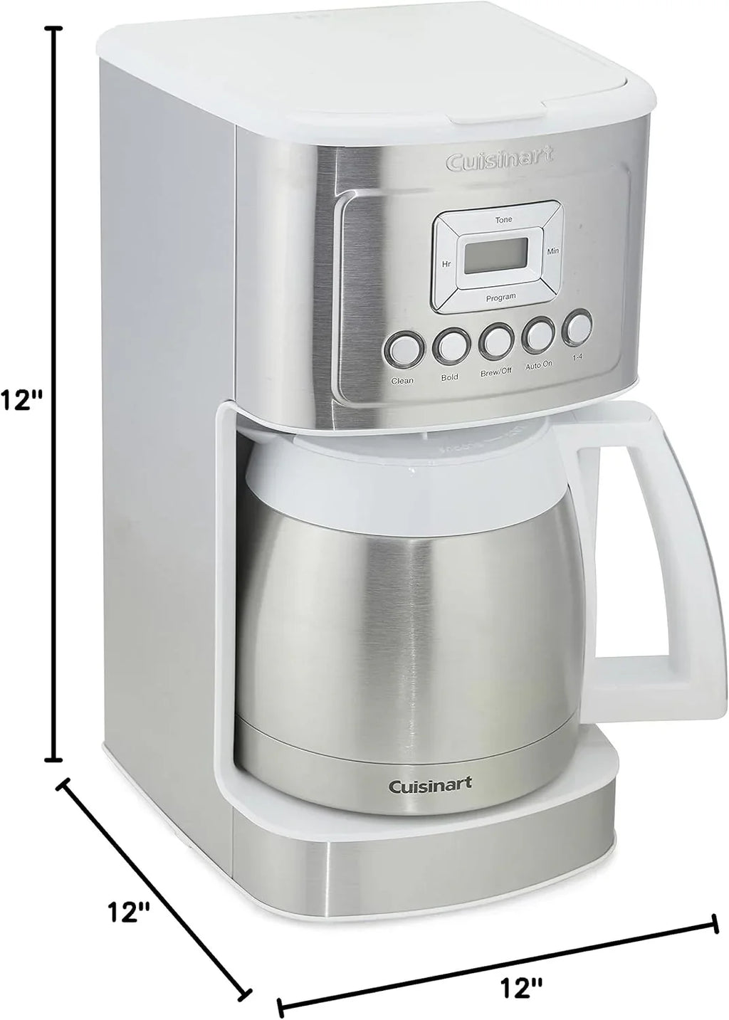 Cafetière Cuisinart 12 tasses, machine à café à carafe thermique programmable PerfecTemp avec réglage de 1 à 4 tasses, contrôle de l'intensité de l'infusion et pause d'infusion