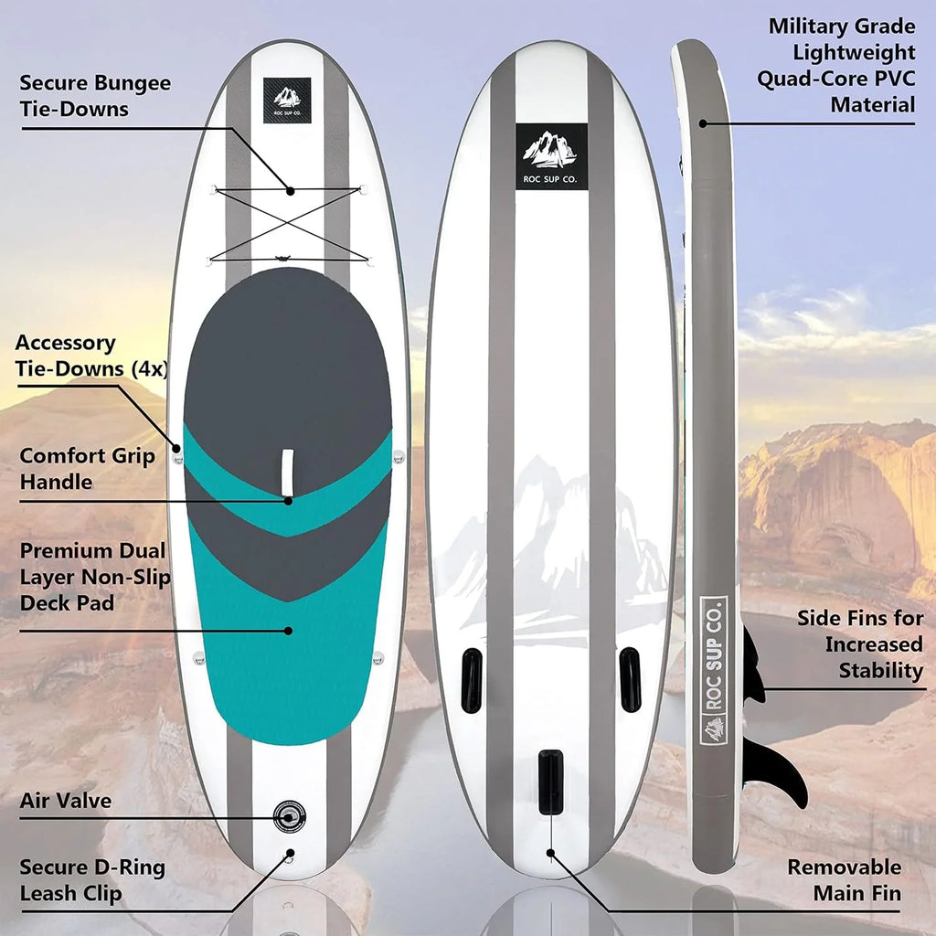Planche de stand-up paddle gonflable ROC, accessoires de planche SUP paddle de haute qualité