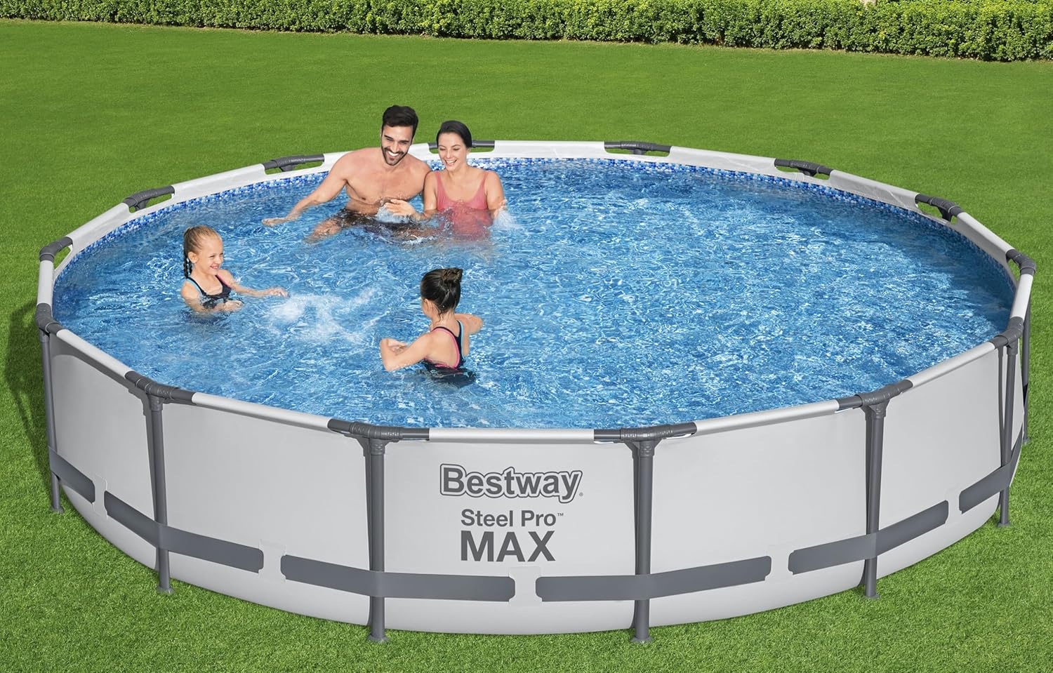 Kit de piscine hors sol extérieure à cadre métallique rond Steel Pro MAX 10' x 30'