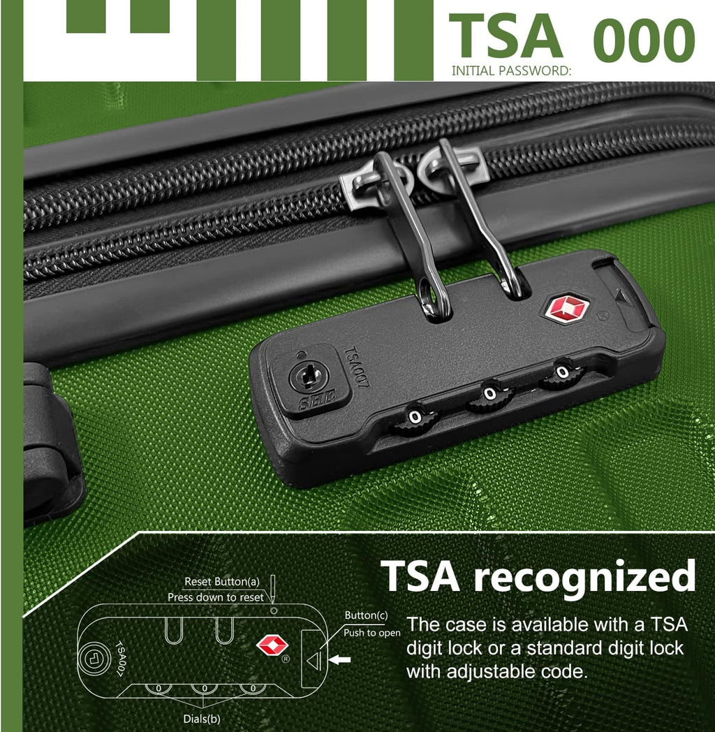 Ensemble de bagages à main légers et extensibles à coque rigide de 6 pièces