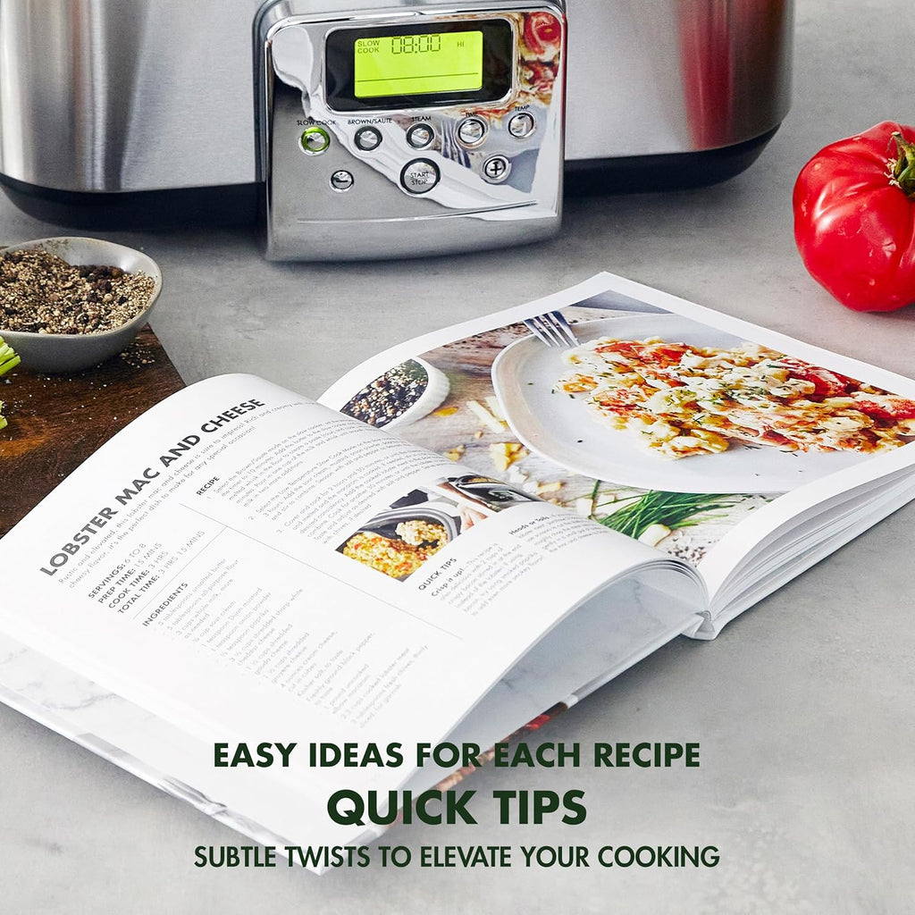 Mijoteuse électrique programmable 8 en 1 de 6 litres avec couvercle lavable au lave-vaisselle et base amovible