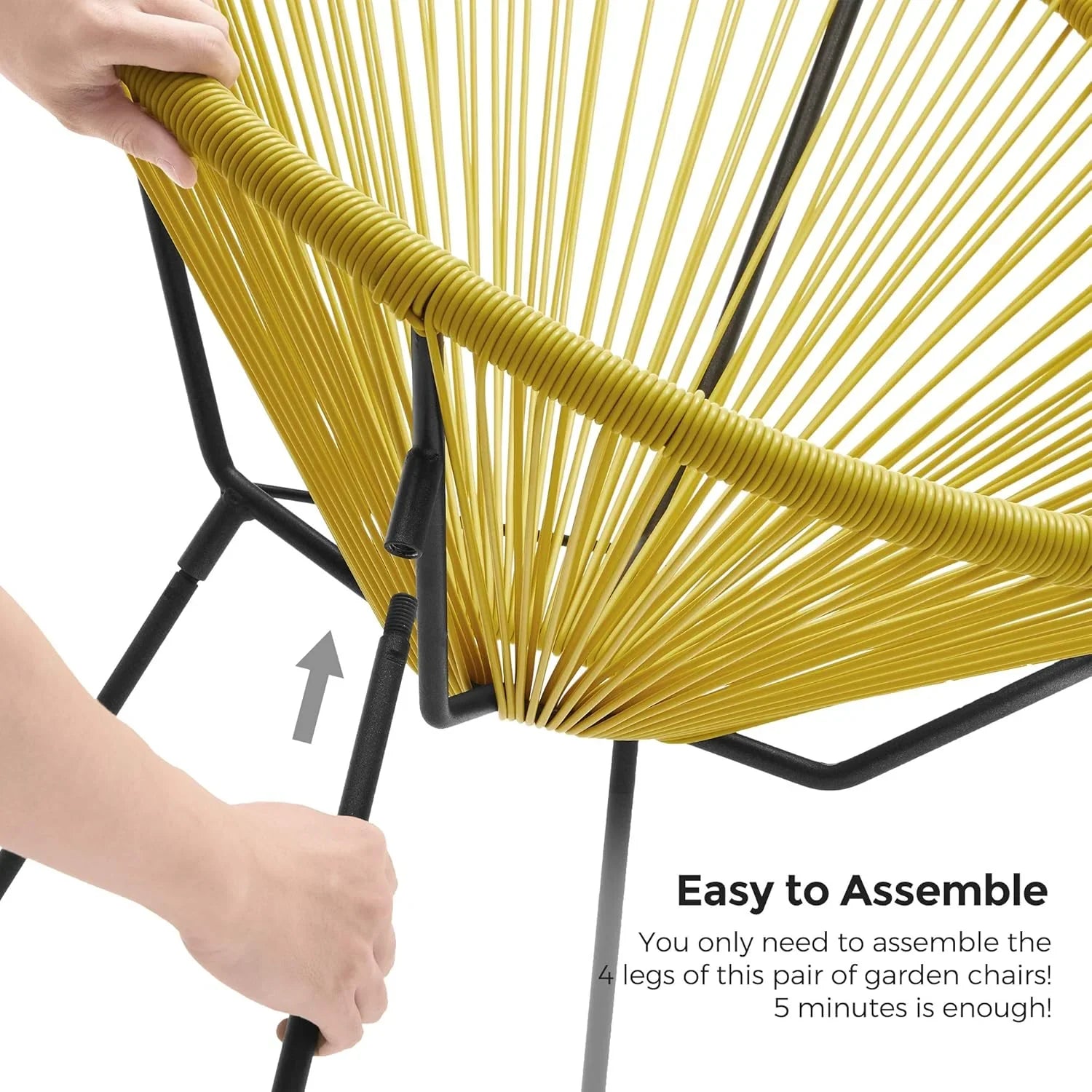 Canapé d'extérieur 2 places avec dossier en rotin synthétique