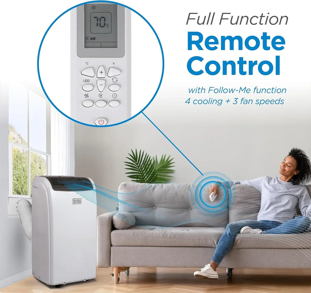 Climatiseur portatif BLACK+DECKER 10 000 BTU pour pièces jusqu'à 450 pi² avec télécommande
