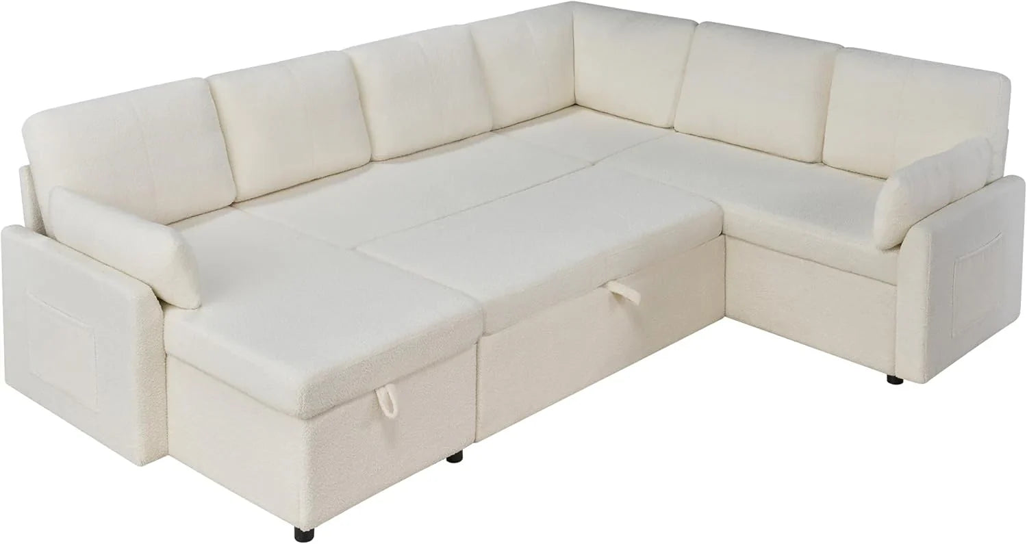 Canapé-lit VanAcc, canapé-lit avec méridienne de rangement - Canapé-lit 2 en 1 pour salon, canapé-lit confortable